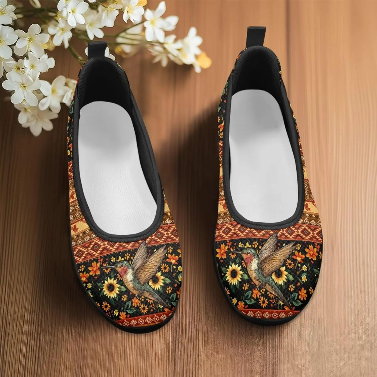 Womens Fitness Shoes Hummingbird Wide Barefoot Sneakers Comfortable Flat Walking Low Top Athletic Sneaker Lightweight Minimalist Shoe