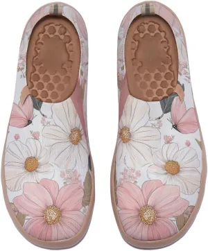 Women's Floral Stylish Everyday Loafers Colorful Comfortable Lightweight Art Travel Sneakers Casual Slip On Shoes