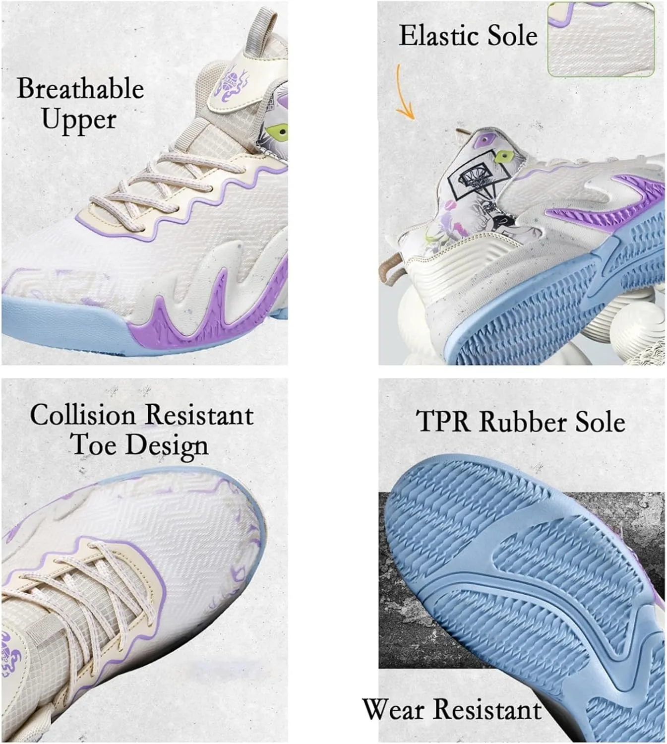 Women's Lace Up High Top Basketball Shoes Fashion Breathable Sneakers Casual Non-Slip Sports Shoes for Running Walking