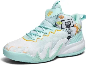 Women's Lace Up High Top Basketball Shoes Fashion Breathable Sneakers Casual Non-Slip Sports Shoes for Running Walking