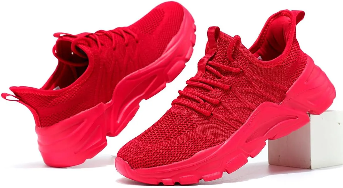 Womens Ladies Walking Tennis Shoes Slip on Lightweight Casual Running Sneakers Soft Sole Comfortable Trainers