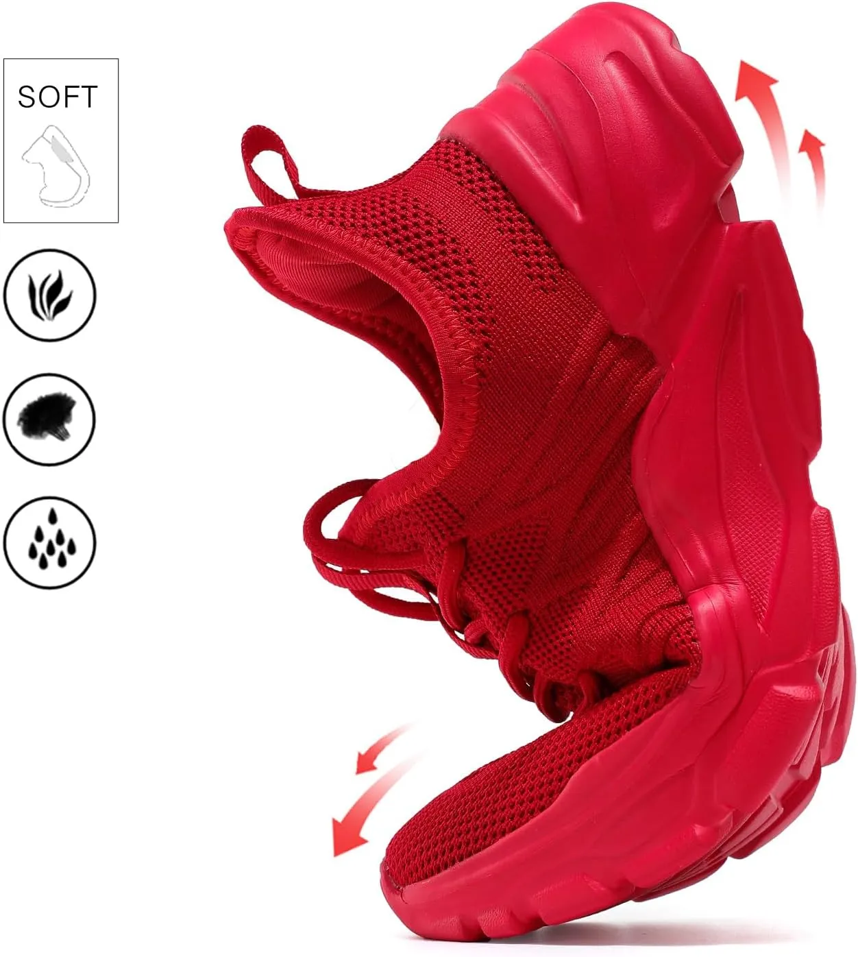 Womens Ladies Walking Tennis Shoes Slip on Lightweight Casual Running Sneakers Soft Sole Comfortable Trainers