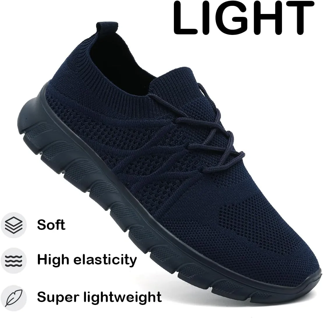 Womens Lightweight Road Running Shoes Slip On Walking Sneakers Suitable for Outdoor Sports Gym and Daily Wear All Day with Breathable Upper and Elastic Sole