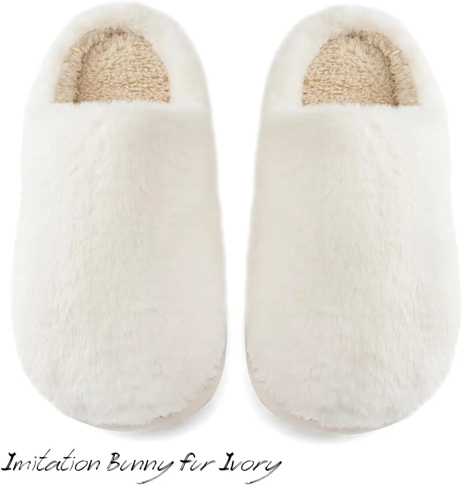 Women's Men's Retro Preppy Happy Face Slippers Comfy Warm Plush Slip-On House Slipper for Winter Indoor Soft Cushion Non-slip Fluffy Slides Slippers