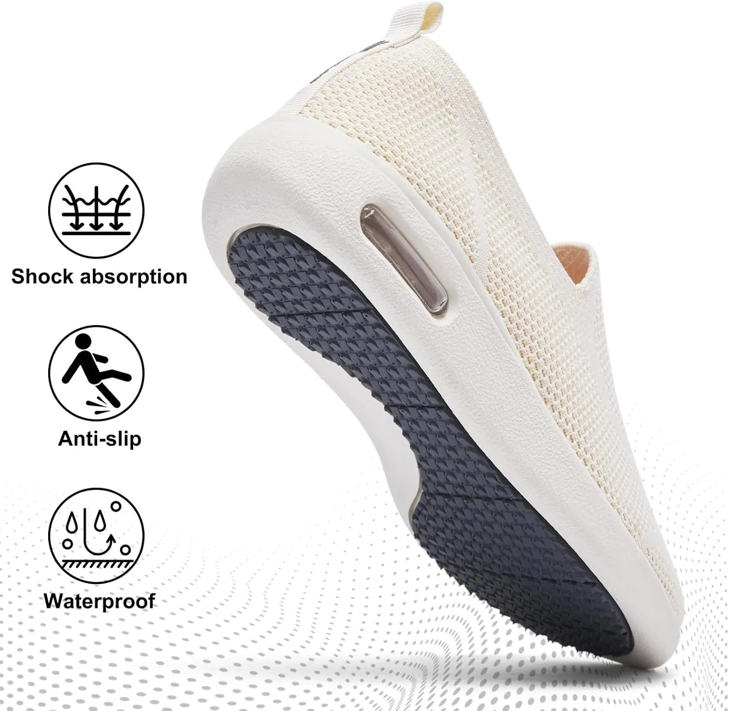 Women's one Foot Sports Shoes, Anti Slip Walking Shoes, Breathable mesh Work Casual Lightweight Exercise Shoes