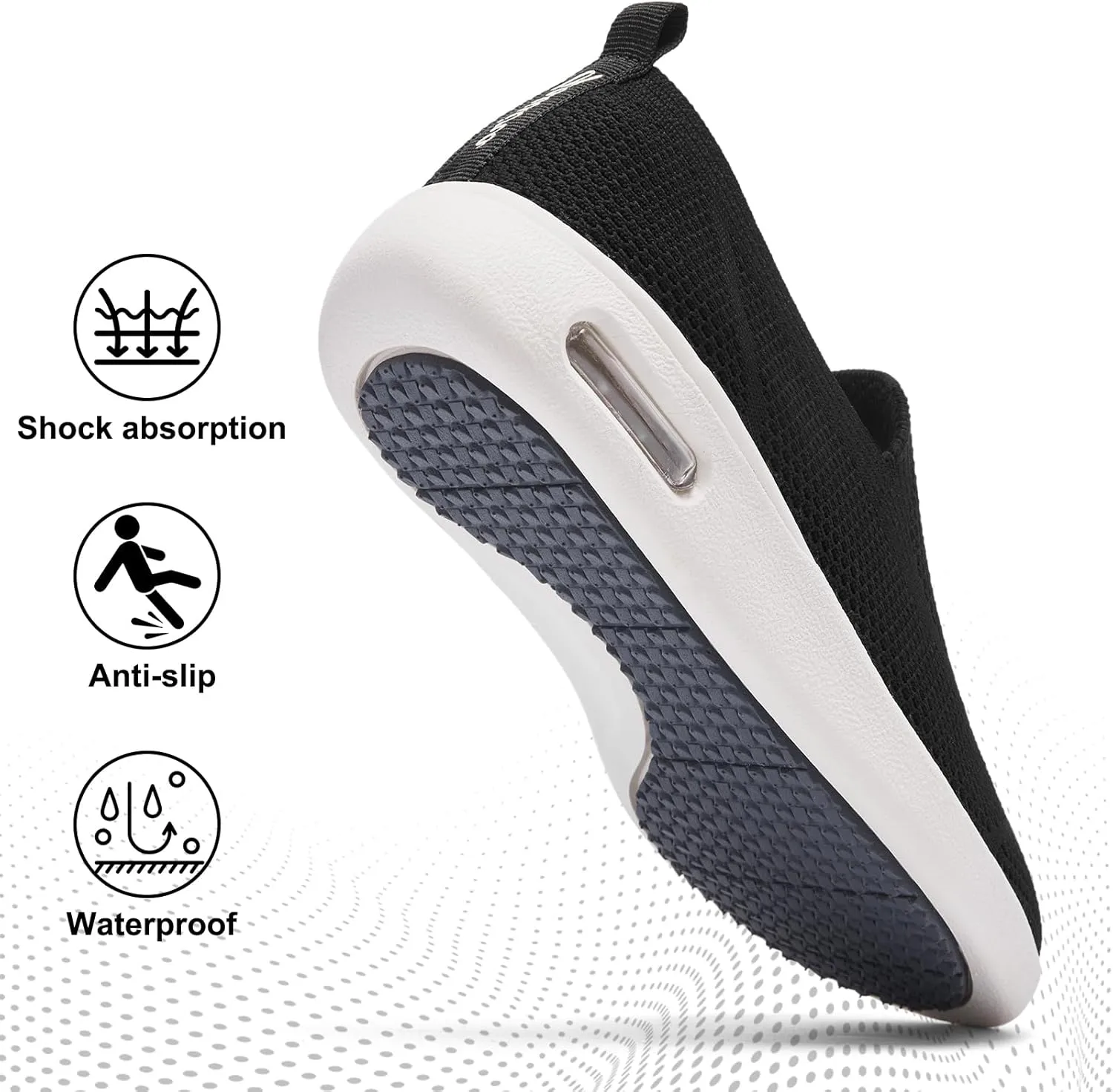 Women's one Foot Sports Shoes, Anti Slip Walking Shoes, Breathable mesh Work Casual Lightweight Exercise Shoes