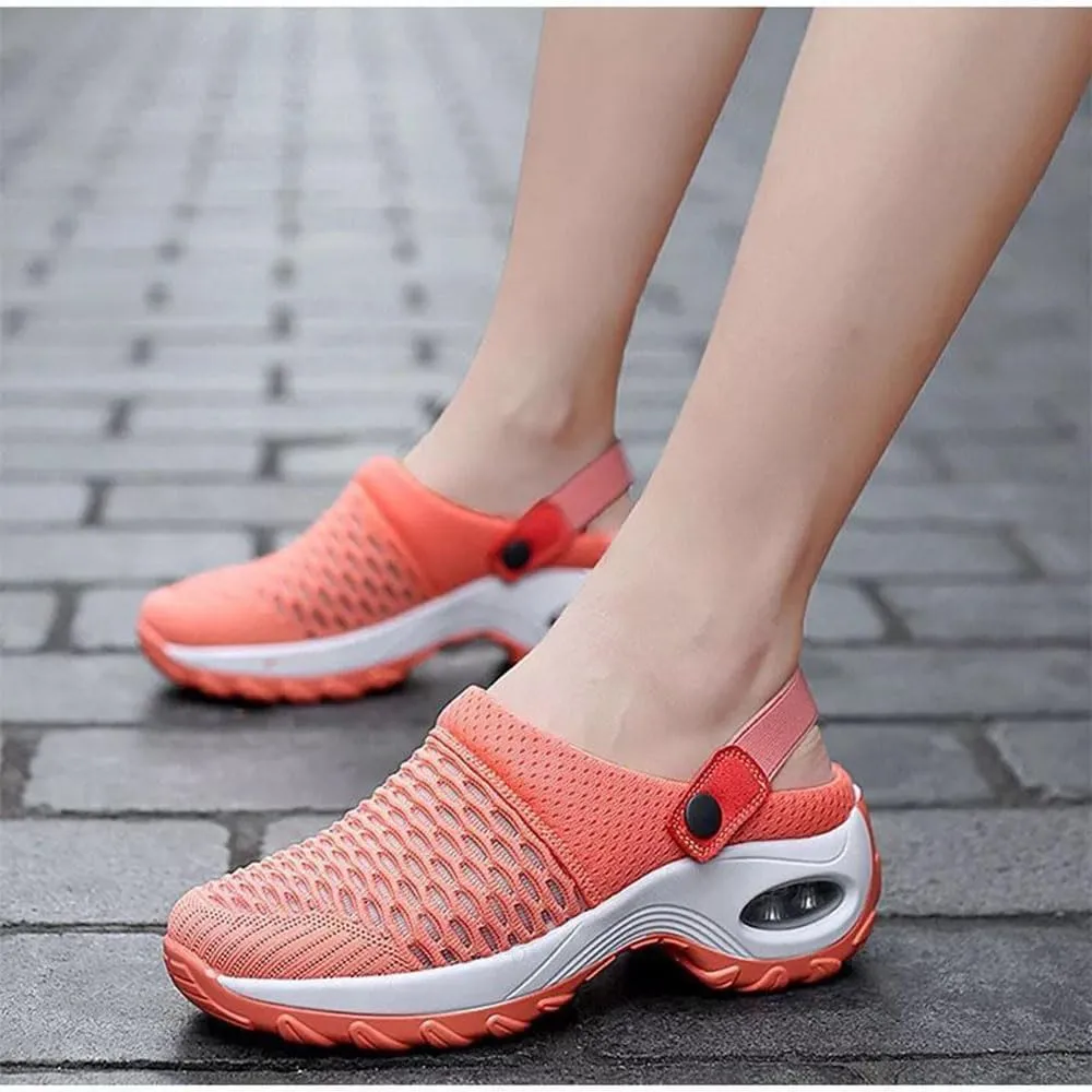 Women's Orthopedic Clogs with Air Cushion Support, Slip on Lightweight Beach Shoes Outdoor Slippers Walking Shoes