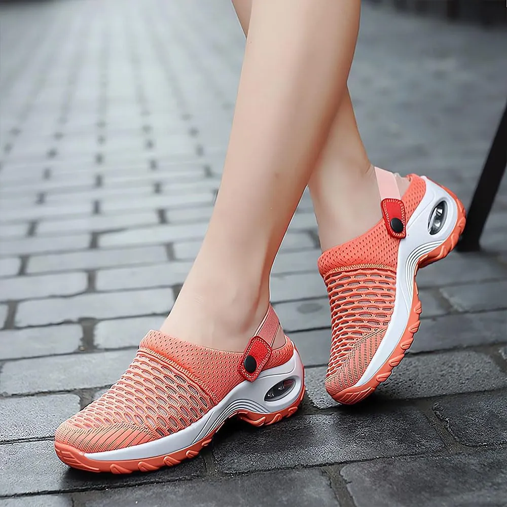 Women's Orthopedic Clogs with Air Cushion Support, Slip on Lightweight Beach Shoes Outdoor Slippers Walking Shoes