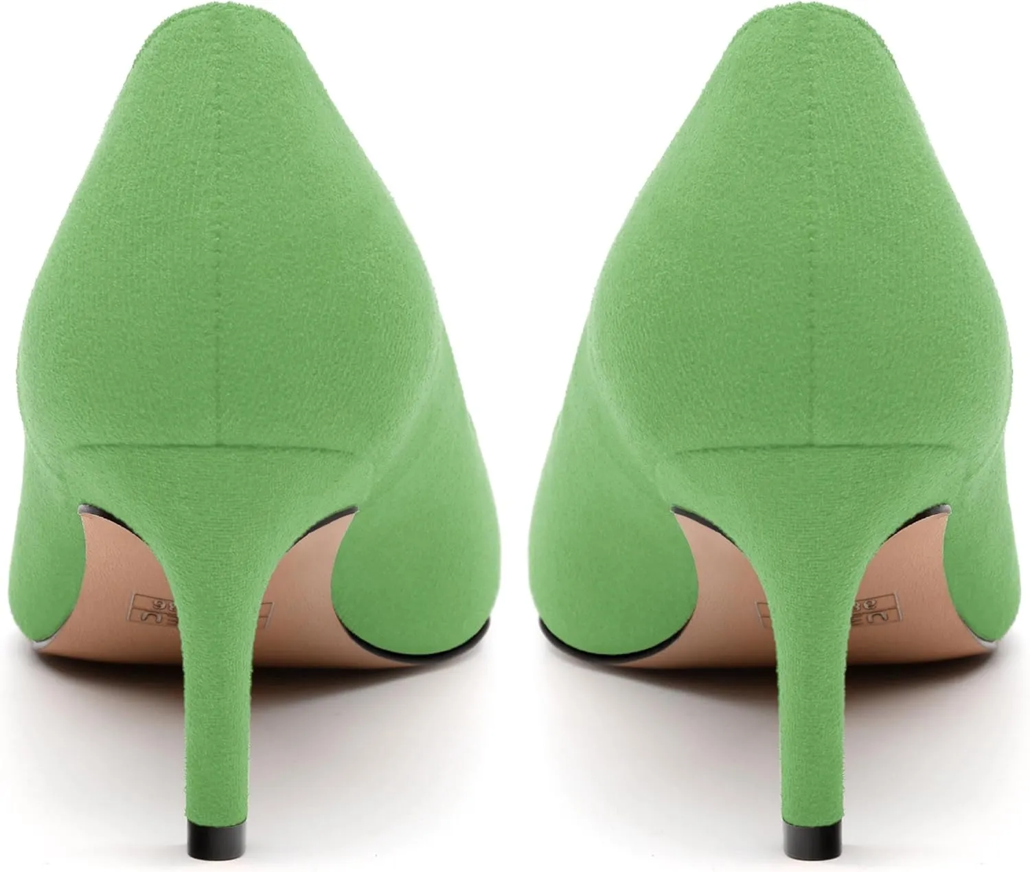 Women's Pumps, Pointed Toe Mid Stiletto Heels, Slip On Fashion Solid Dress Wedding Working Shoes for Women 2.5 inch
