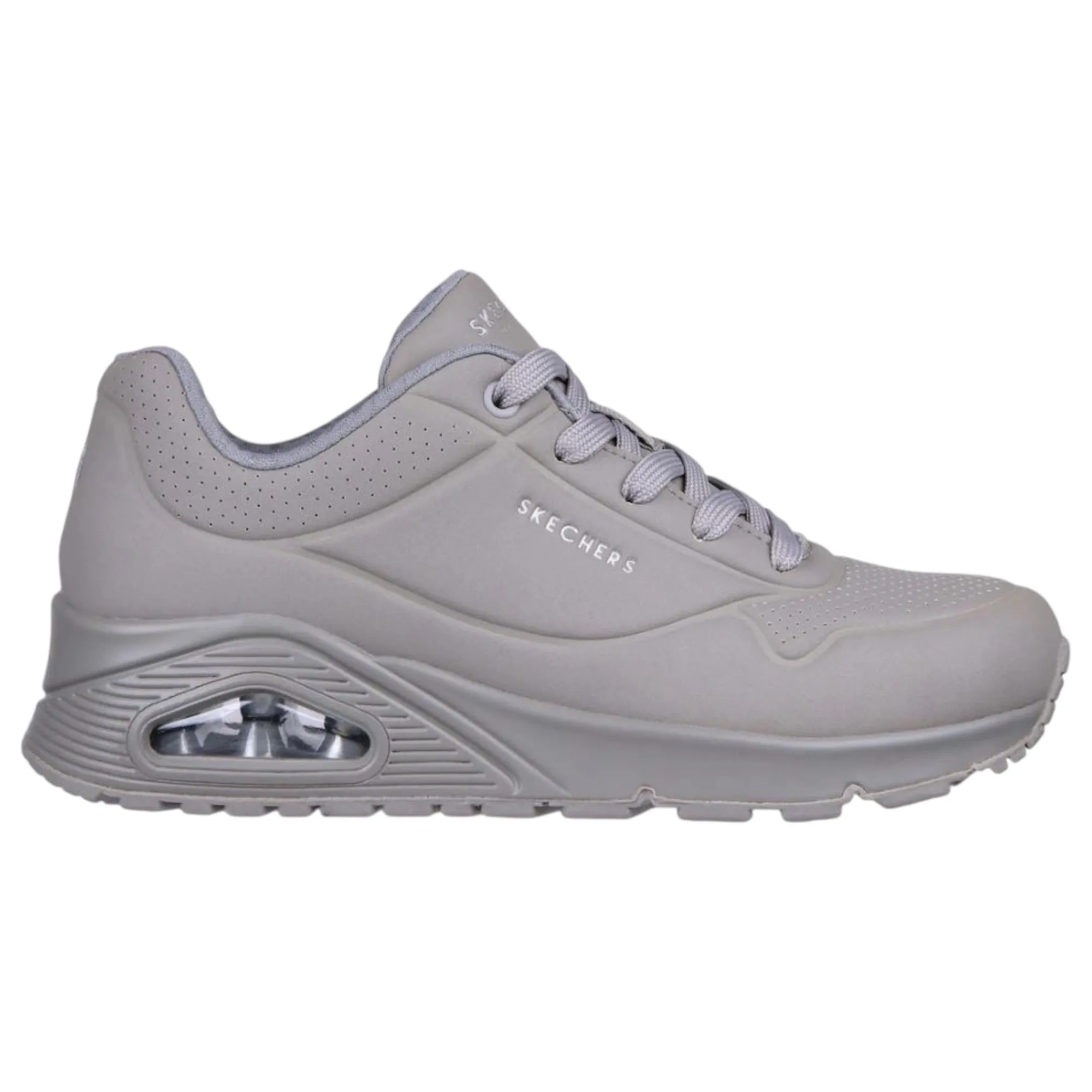 Womens Skechers Uno - Stand On Air Shoes Grey