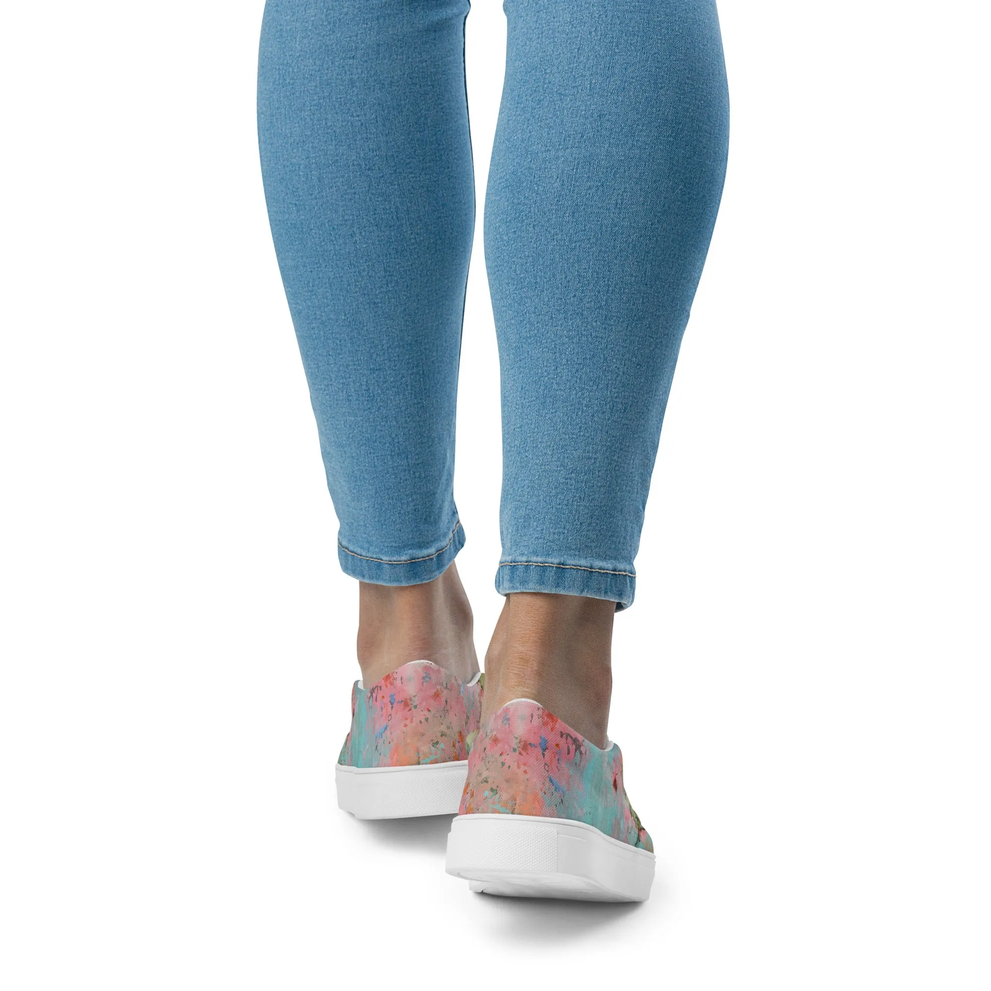 Women’s slip-on canvas shoes - Cat Art SG011