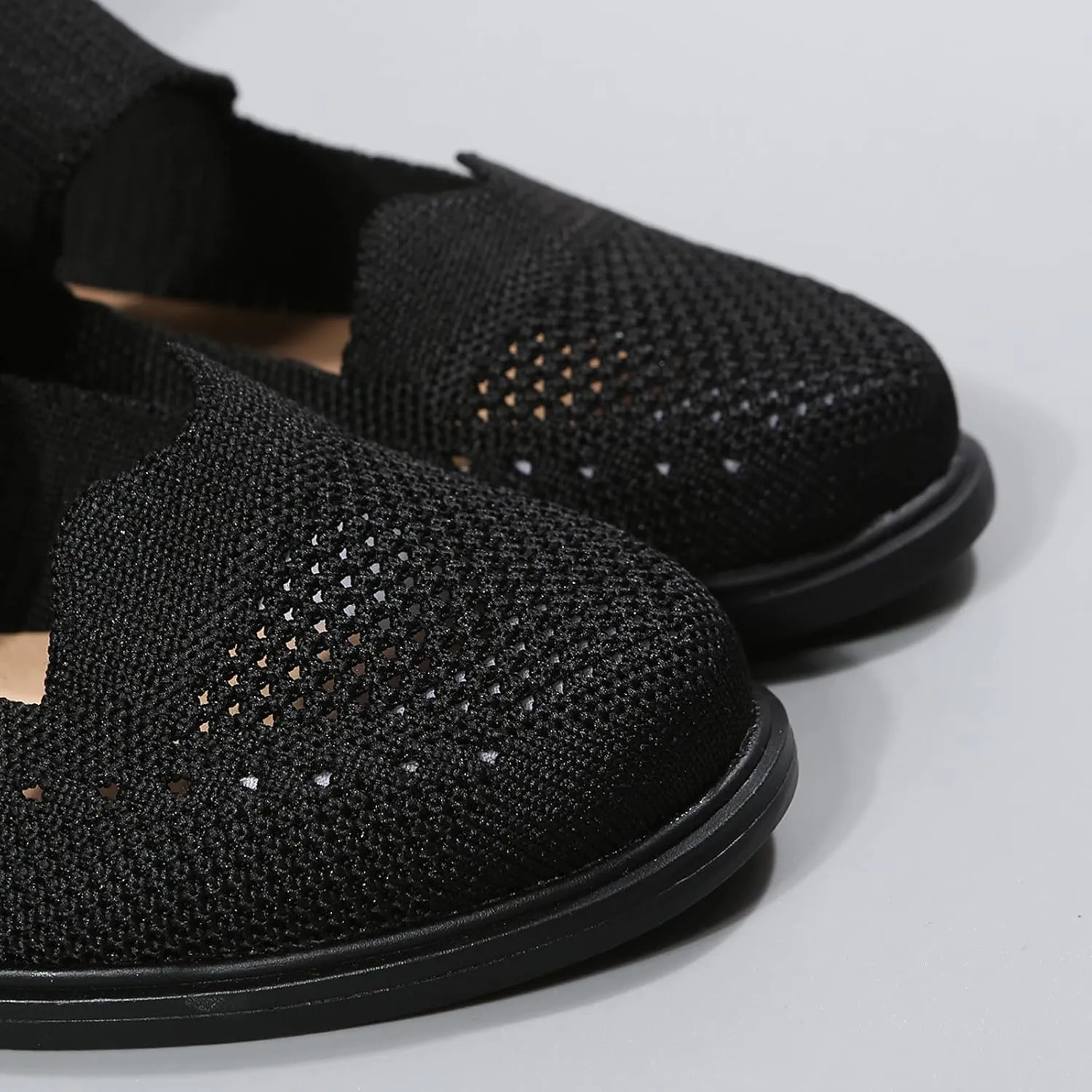 Women's Slip On Mesh Lightweight Flats Sneaker,Comfortable Breathable Non-Slip Soft Sole Walking Shoes Loafer Nurse Shoes