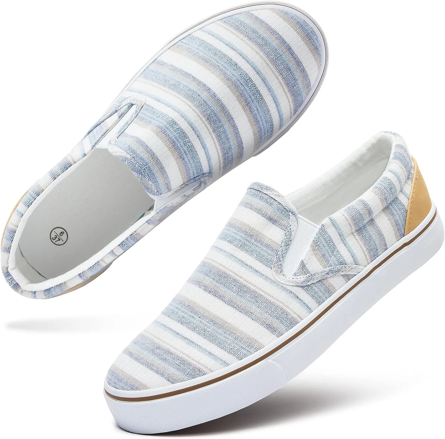 Women's Slip on Shoes Canvas Sneakers Loafers Non Slip Shoes Low Top Casual Shoes