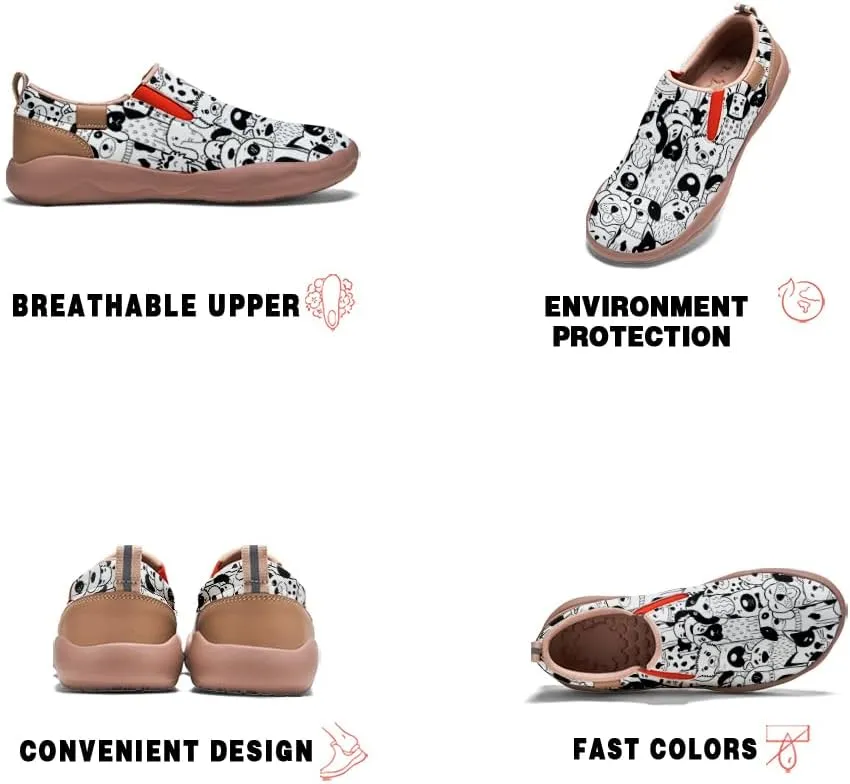 Women's Slip On Sneakers Casual Loafers Art Painted Comfort Soft Walking Shoes