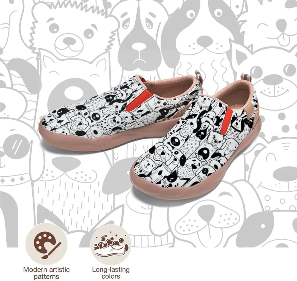 Women's Slip On Sneakers Casual Loafers Art Painted Comfort Soft Walking Shoes