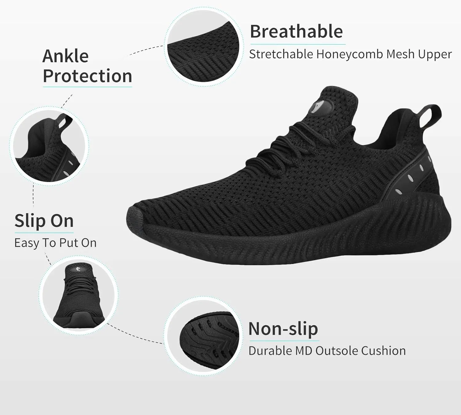 Womens Slip on Sneakers Lightweight Comfortable Mesh Casual Sneakers Sports Gym Athletic Walking Shoes
