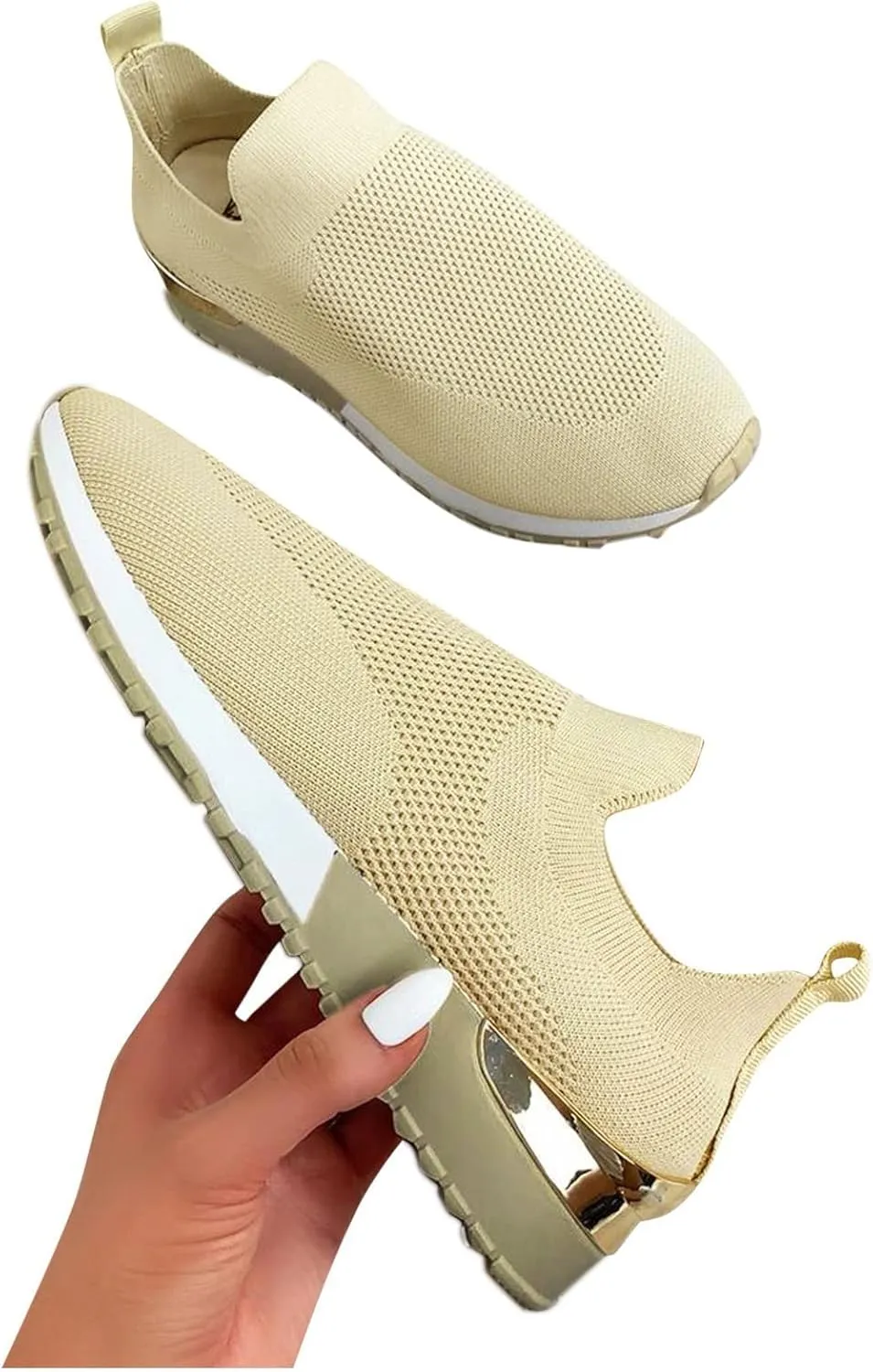 Womens Slip on Walking Shoes Comfort Lightweight Non Slip Work Shoes Women Mesh Breathable Men Shoes Casual Waterproof Sneakers Black Tennis Shoe Trainers Shoe