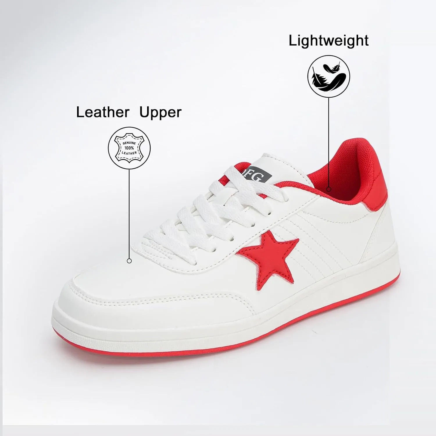 Women's Star Sneaker Lace Up Low Top Comfortable Cushioned Walking Shoes Casual Lightweight Breathable Tennis Shoes