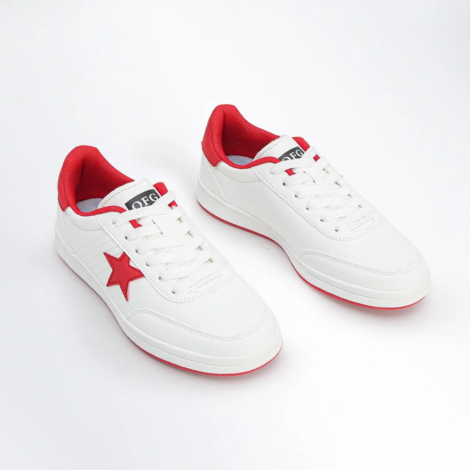 Women's Star Sneaker Lace Up Low Top Comfortable Cushioned Walking Shoes Casual Lightweight Breathable Tennis Shoes