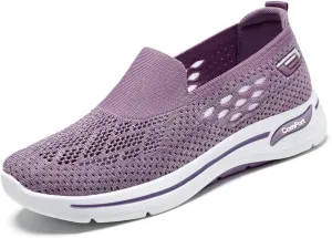 Womens Walking Shoes Comfortable Casual Ladies Athletic Shoes Casual Slip on Shoe Summer Running Sneakers Comfortable Breathable Non Slip Work Sneakers Running Jogging Sneaker