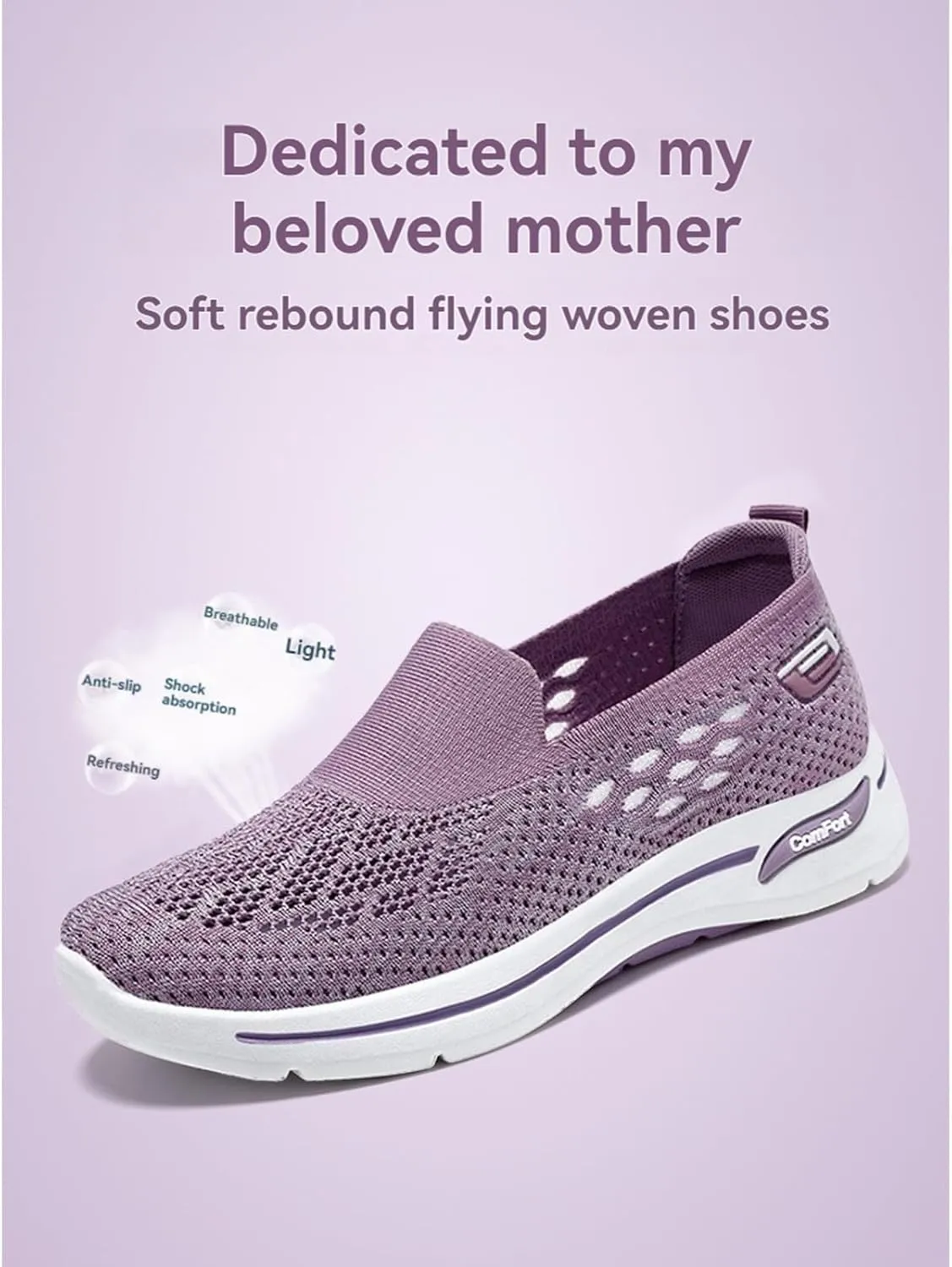Womens Walking Shoes Comfortable Casual Ladies Athletic Shoes Casual Slip on Shoe Summer Running Sneakers Comfortable Breathable Non Slip Work Sneakers Running Jogging Sneaker