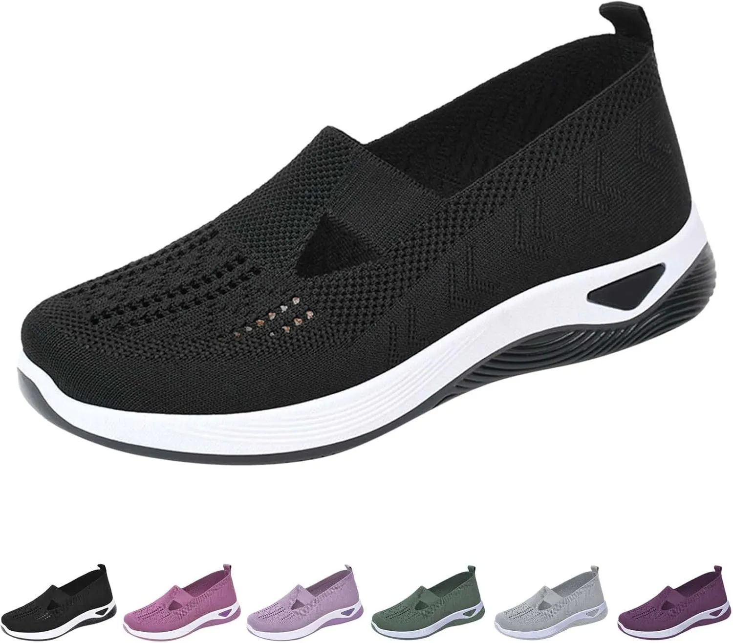 Women's Woven Orthopedic Breathable Soft Shoes Tennis Shoes Womens Wide Feet Casual Work Shoes Platform Sneakers White Tennis Shoe Loafers Dress Shoe
