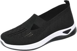 Women's Woven Orthopedic Breathable Soft Shoes Tennis Shoes Womens Wide Feet Casual Work Shoes Platform Sneakers White Tennis Shoe Loafers Dress Shoe