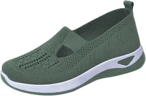 Women's Woven Orthopedic Breathable Soft Shoes Womens Tennis Shoes Lether Casual Shoes for Fall Fashion Sneakers 2025 Waterproof Tennis Shoe Trainers Shoe