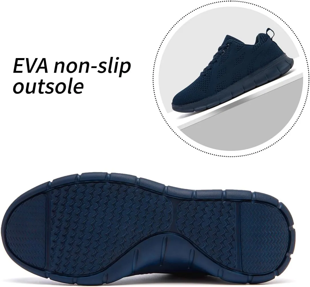 WYGRQBN Mens Walking Shoes Lightweight Breathable Slip On Running Shoes Gym Workout Tennis Fashion Sneakers