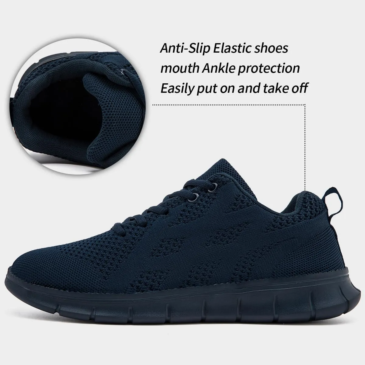 WYGRQBN Mens Walking Shoes Lightweight Breathable Slip On Running Shoes Gym Workout Tennis Fashion Sneakers