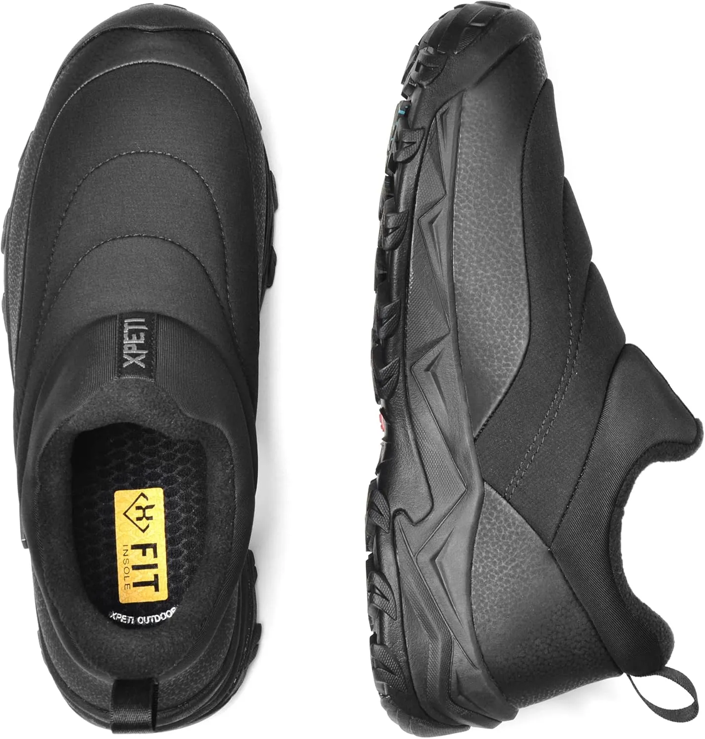 XPETI Winter Snow Casual Slip-on Loafers for Men Cocoon moc Waterproof Jungle Hiking Shoe,Easy Wear on/Off