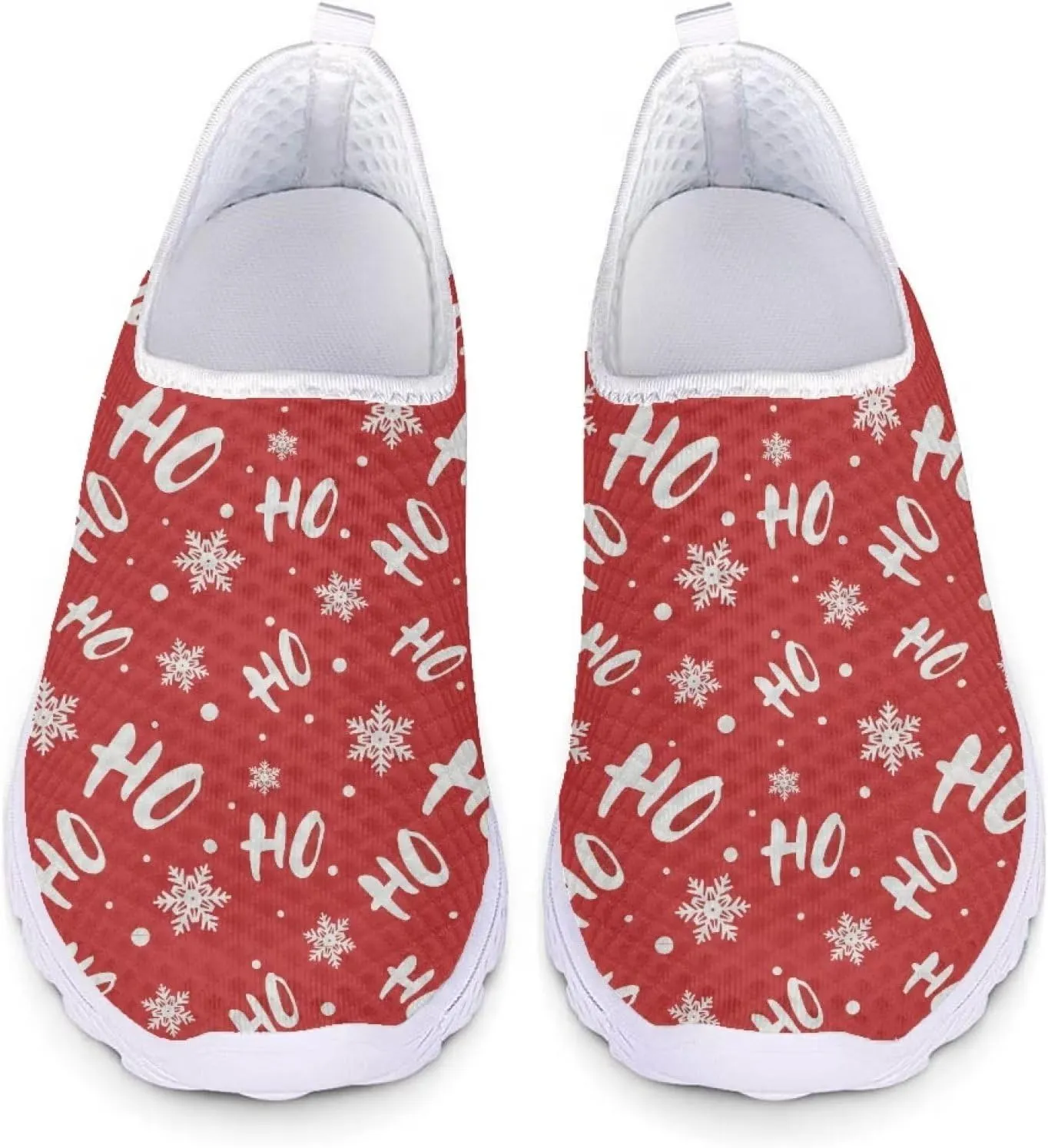 Xpyiqun Christmas Sneakers Slip On Shoes for Women Tennis Shoe Xmas Trainers Footwear