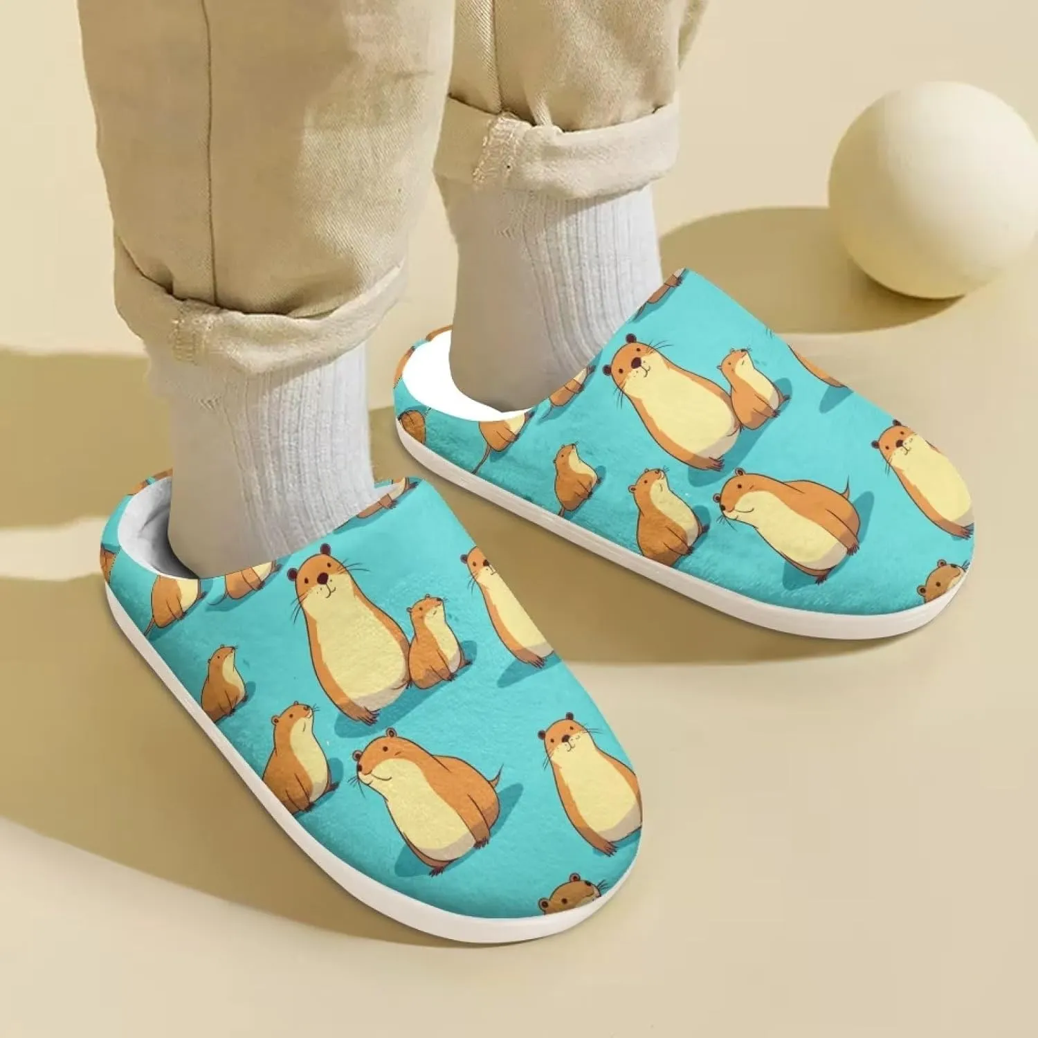 Xpyiqun House Slippers Kids Slip On Shoes Size 9-14.5 Warm Cozy Boys Girls Home Slippers Bedroom Shoes