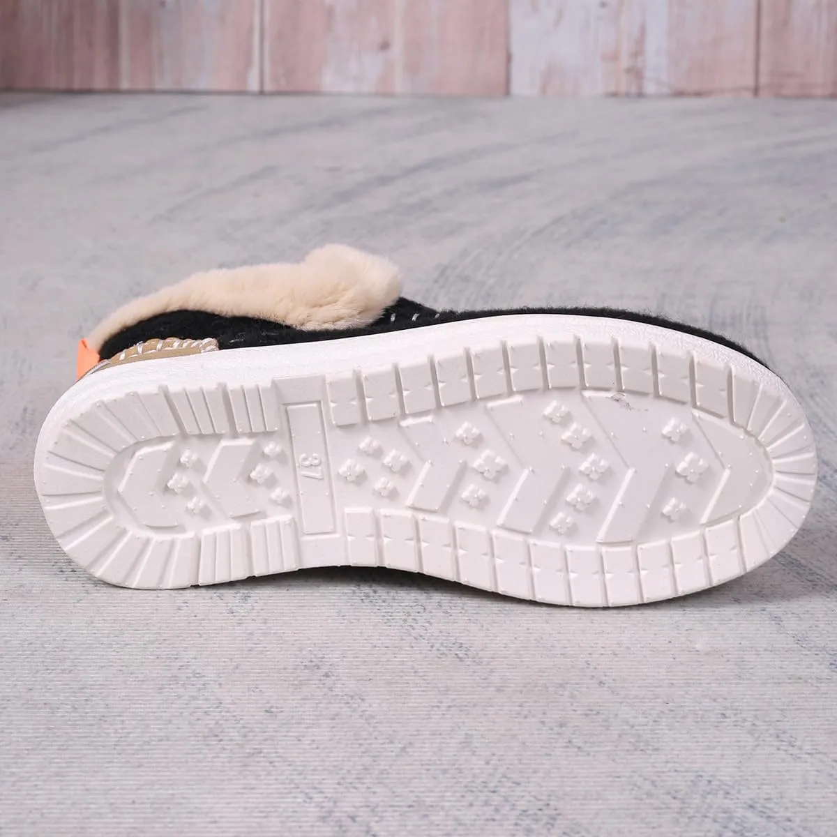 YTINGNICE Soft Plush Slip-on Sneakersz,Suede Soft Plush Slip On Sneakers,Warm Cozy Slipper Boots for Women