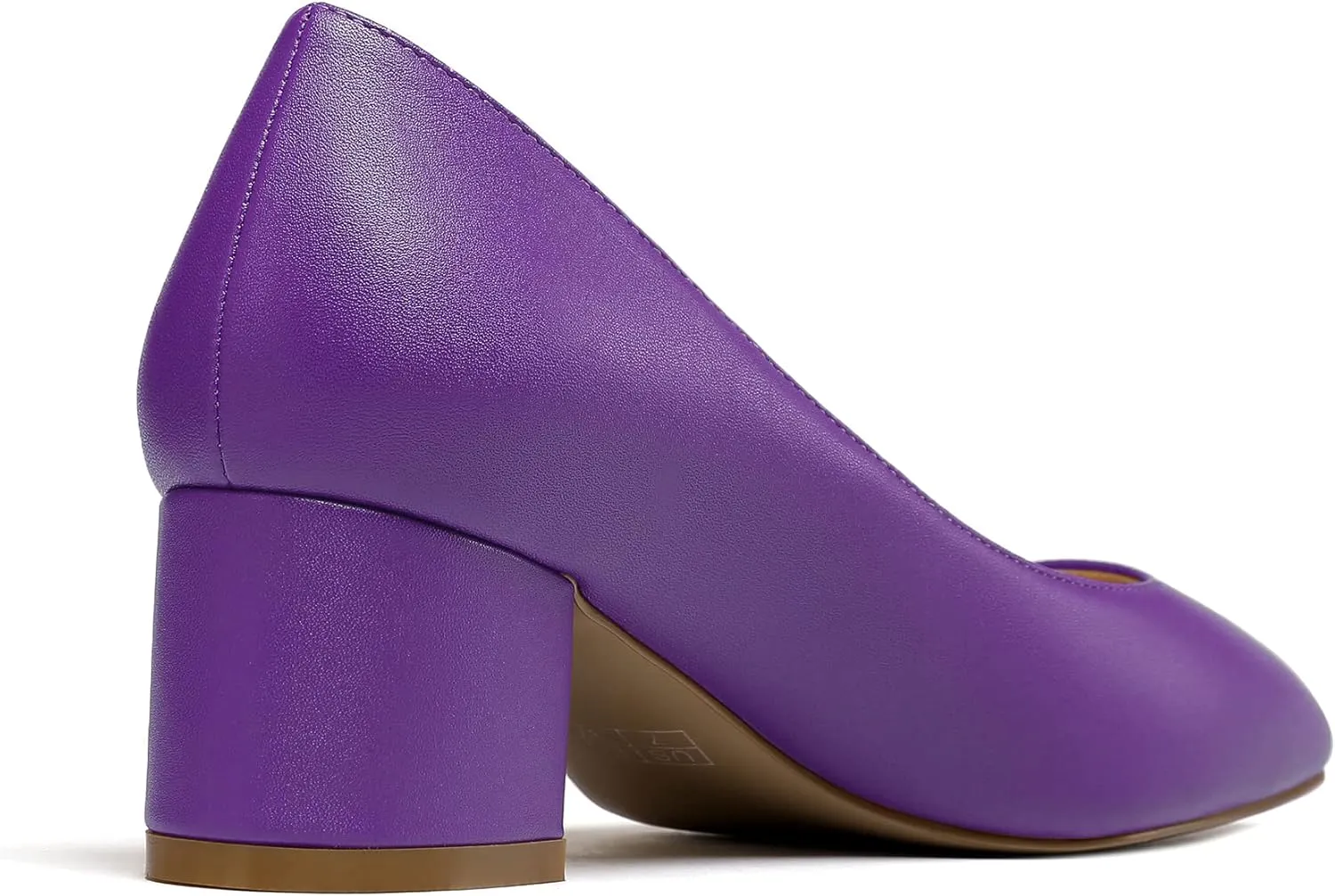 Zamikoo Women's Square Toe Block Heel Pumps Slip On 2 Inches Low Chunky Heels Classic Dress Shoes for Wedding Party Office
