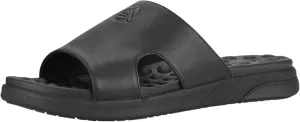 ZEBA Men's Premium Leather Easy Slip-On Massaging Sandals Slides