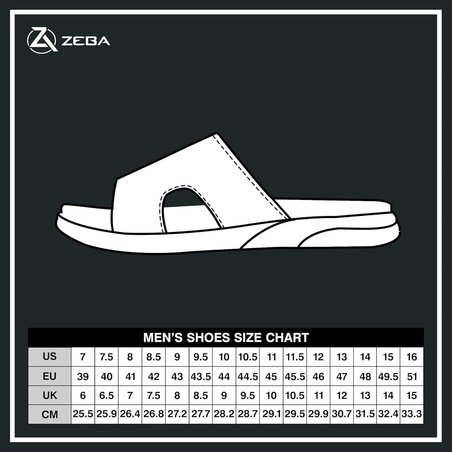 ZEBA Men's Premium Leather Easy Slip-On Massaging Sandals Slides