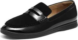 ZURIN Women's Loafers Leather Penny Loafers Comfortable Flats Shoes for Women Casual Dressy Shoes Business Work Driving