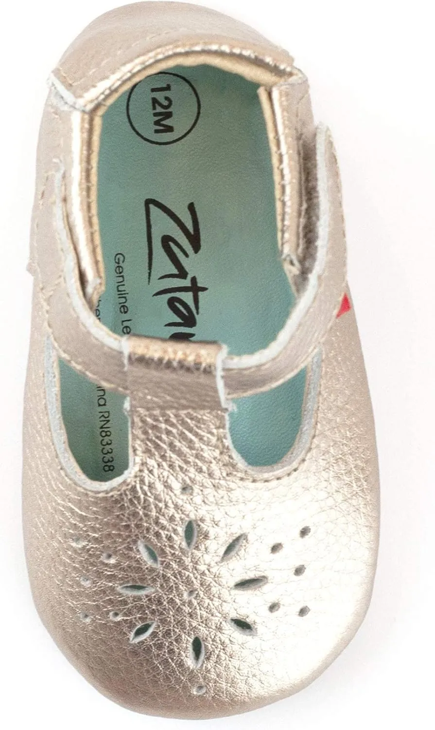 Zutano Easy On Leather Mary Jane Baby Shoes, Anti-Slip and Soft Sole